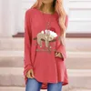 Cute Lazy Sloth Women T-shirt Casual Loose O-Neck Z Długim Rękawem Wiosna Jesienne Damskie Topy Plus Rozmiar S-3XL W770 210526