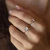 Anello da donna elegante a forma di farfalla gocciolante femminile rosa blu colore caramella carino dolce anello ragazza regolabile aperto anelli regalo di festa