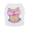 13 färger hundkläder sublimering tryckt flicka valp skjorta mjuka andningsbara husdjur t-shirt hundar tröja för små doggy och katter bikini rosa s A49