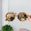 Fashion Kids Sunblock Leopard Print Irregular Children Sunglasses Ultraviolet-proof Child Glasses Travel Decoration Accessories