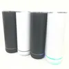 Gobelet intelligent droit à sublimation extérieure avec haut-parleur Tasse de musique en acier inoxydable Haut-parleurs sans fil à dents bleues Tasse à café et lait isolée sous vide