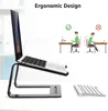 Stojak do laptopa, odpinany stojak komputerowy, ergonomiczny aluminiowy laptop stojak na biurko, uchwyt notatnika laptopa kompatybilny z Macbook Pro Air (czarny)