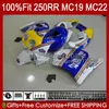 Blue Rothmans Injection Mold Fairings For HONDA CBR 250RR 250 RR CC 250R CBR 250CC 1988-1989 Bodys 112HC.111 CBR250 RR CC 1988 1989 MC19 88-89 CBR250RR 88 89 OEM Full Kit