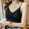 Short Sexy Lace Crop Top Women White Summer Korean Fashion Solid Black Camisole Sleeveless Tops Bralette Streetwear Camis 210615