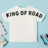 Summer Kid Boy Street Style Car Letter T-shirt 210528