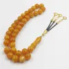 Bracelet de perles en résine Tasbih, brins de perles, ambre, Design turc, bijoux islamiques, collier Misbaha, cadeau musulman, Inte22