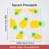 Fruity Placemat Silikon för Mugg Hem Office Design Dekoration Jordgubbe Ananas vattenmelon persika doftande bordmatta