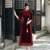 velvet qipao dress