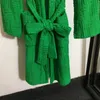 Casual Green Couple Sleepwear Towel Jacquard Bath Robe Long Sleeve Hooded Bathrobe for Men Women