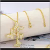 & Pendants Jewelrybutterfly Pendant Necklace For Women Zircon Long Chian Winding Neck Gold Color Choker Jewelry Gift Bijoux Femme Mujer Neckl