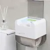 Porte-papier hygiénique étanche Boîte à mouchoirs murale multifonction pour salle de bain avec tiroir en plastique 210423