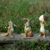 Everyday Collection Squirrel Animal Beeldje Miniaturen Fee Tuin Ornamenten Woondecoratie Vrienden Gift Bonsai Decor 211021