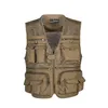 Men's Vests Men Vest Pocket Military Style Outerwear Plus Size 4XL 5XL Sleeveless Jackets Multi Pograph Waistcoat