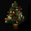 Décorations de Noël 1PC Mini ornement d'arbre de Noël durable avec décoration de lampe