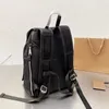 Zaino pratico in nylon unisex Zaino per ortografia con lettera di copertina nera Borsa a tracolla firmata da viaggio all'aperto di alta qualità 40 * 26 cm