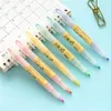 Surligneurs 6 couleurs/boîte Unique Pointe Visible Couleur Pastel Surligneur DIY Stylo Double Pointes Doux Pour L'école Marqueur Papeterie Hilighter