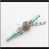 Aessories Household Sundries Home & Garden Drop Delivery 2021 Smoke Pipes Inlaid Rhinestone Hookah Tips Gold Plated Nozzle Hookahs Shisha Rou