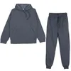 TRACKSUITS Mäns Kvinnors Hoodie Byxor Set Överdimensionerad Långärmad Sportkläder Tracksuit Set Höst Vinterdräkter på Fleece Men Kvinnor Y1221