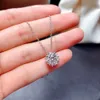 2021 Sieraden Set Gieten Glanzende Moisanite Gemstone Ketting Ring Stud Earring Real 925 Sterling Silver Birthday Party Gift