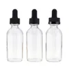 800pcs 5ml 10ml 15ml glasdroppflaskor 30ml transparent e flytande tom flaska med gummiplatta glasrör DH0555