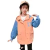 Teenager Mädchen Jacke Oberbekleidung Mantel für Patchwork Kinder Frühling Herbst Kleidung 6 8 10 12 14 210528