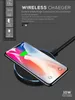 Wireless Quick Charger QI 10W Power Fast Charging Smooth Metal Pad With LED Light For Iphone 11 12 XR Samsung S20 S21 Htc