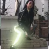 Женские вспышки вспышки Светоотражающие брюки Joggers Hip Hop Dance Show Party Night Jogger Beaggy брюки плюс размер 3XL 210517