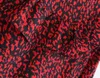 Women Vintage Red Leopard Print A-line Dress Stand Collar Female Fashion High Waist Dresses Party Ruffles