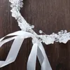 Haimeikang Crystal White Свадебные аксессуары для волос Свадебные наушники Принцесса Фестиваль ленты Регулируемая девушка Цветочная корона