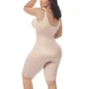 Kvinnors Shapers Kvinnor Korsetter Front Zipper PowerNet Girdle Beige Bodysuit Compression Garment Shapewear