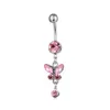 D0347 7 Färger Mix Belly Button Ring Navel Rings Body Piercing Smycken Dingle Accessories9622921