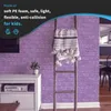 Art3D 5-pack descascam e painéis de papel de parede 3D para parede interior decoração de espuma auto-adesiva tijolo papéis de parede em roxo, cobre 29 sq.ft