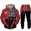 Herren Trainingsanzüge Novlty 3D-gedruckte Männer Frauen Reißverschluss Jacke Anzug Harajuku Pullover + Hosen 2 Stück Casual Langarm Paar Hoodies Sweatshirt S