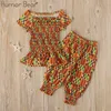 Conjuntos de ropa para niñas Ropa de verano Traje Africano Bohemio Conjunto de dos piezas Bebé Niños Trajes 210611