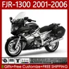 YAMAHA FJR-1300 FJR 1300 A CC FJR1300A 01-06 MOTO Siyah Gümüş Bodys için OEM Karosericilik 106N06 05 FJR1300 01 02 03 04 05 06 FJR-1300A 2001 2002 2003 2004 2005 2006 Fairing Kiti