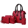 4Pcs Women Vintage Set Tote Handbag Shoulder Bag Messenger Blosa Day Clutch Four Pieces Crossbody Duffel Bags301T