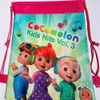 Barn Shoulder Cocomelon Cartoon Drawstring Bag Student School Tiktok Barn Ryggsäckar Strand Shopping Travel Non-Woven Storage Väskor