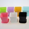 Mini Square Flower Pots 7 Colors Plastic Chassis Flowerpot Garden Decoration Succulent Plant Bonsai Home Office Desktop Flowerpots BH2352 ZX