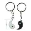 Vintage Chińskie elementy Yin Yang Taiji Bagua Para Brelok Dla Keys Car Key Breloczkowy Wisiorek Urok Moda Stop Breloki Prezent