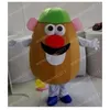 Costume de mascotte de pomme de terre d'Halloween tenues de personnage de dessin animé de haute qualité Costume unisexe adultes tenue déguisement de carnaval de noël