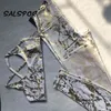 Salspor sexy les femmes noires leggings hautes taies push up up up imprimer le legging serpentin énergie athlétique spactivewear booty 210925