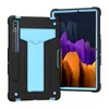 Custodie per tablet per Samsung TAB S7 11 pollici 2020 T870/T875 Cavalletto integrato Protezione antiurto a 3 strati con portapenne