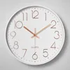 Wall Clocks Mint Green Nordic Clock Minimalist Thick Border 3D Watch Reloj De Pared Home Decor For Youth Room