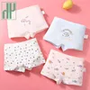 HH 4 Pièce Filles Sous-Vêtements Enfants Mignon Caleçon Coton Confort Boxer Mémoires Pour Fille Caleçon Vêtements Pour Enfants 2-12 Ans 211122