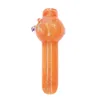 Latest Cool Colorful Glitter Filled Pyrex Thick Glass Smoking Tube Handpipe Portable Handmade Dry Herb Tobacco Oil Rigs Filter Bong Hand Pipes DHL Free