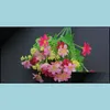 装飾的な花の花輪のお祝い用品Garden12色デイジー10インチ[34.5 cm]人工プラスチック布の花ジュム菊
