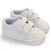 Güzel Yenidoğan Bebek Kız Erkek Yumuşak Taban Ayakkabı Kaymaz Tuval Sneaker Eğitmenler Prewalker Siyah Beyaz 0-18 M