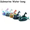 narguilés 4.9 "pipe à fumer sous-marine bong en verre de qualité alimentaire tuyaux d'eau en silicone narguilé chicha Dab Rig recycleur