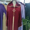 Vêtements ethniques 2022 Vêtements pour femmes musulmanes Chapeau Diamant Avocat Vert Abaya Moyen-Orient Dubaï Européen