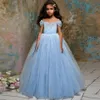 ファッションGILRSプリンセスドレス高品質の花の女の子の結婚式の誕生日パーティードレスボールガウン